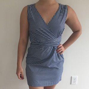 Gingham blue and white dress